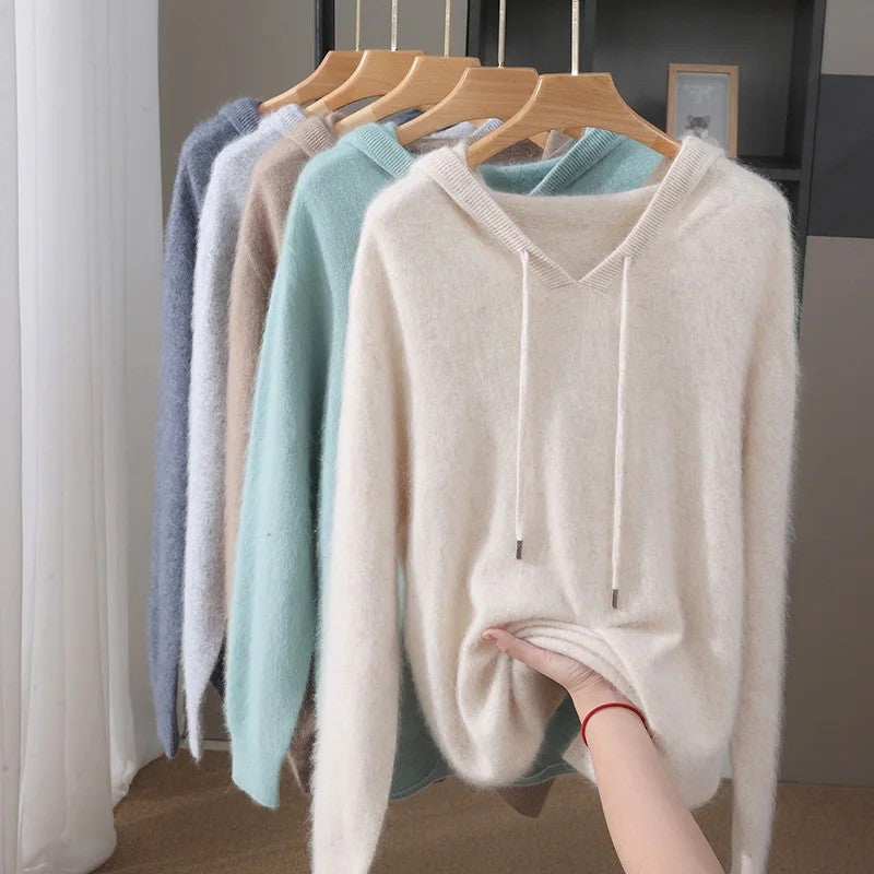 BRUSHED KNIT HOODED JUMPER