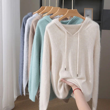 BRUSHED KNIT HOODED JUMPER