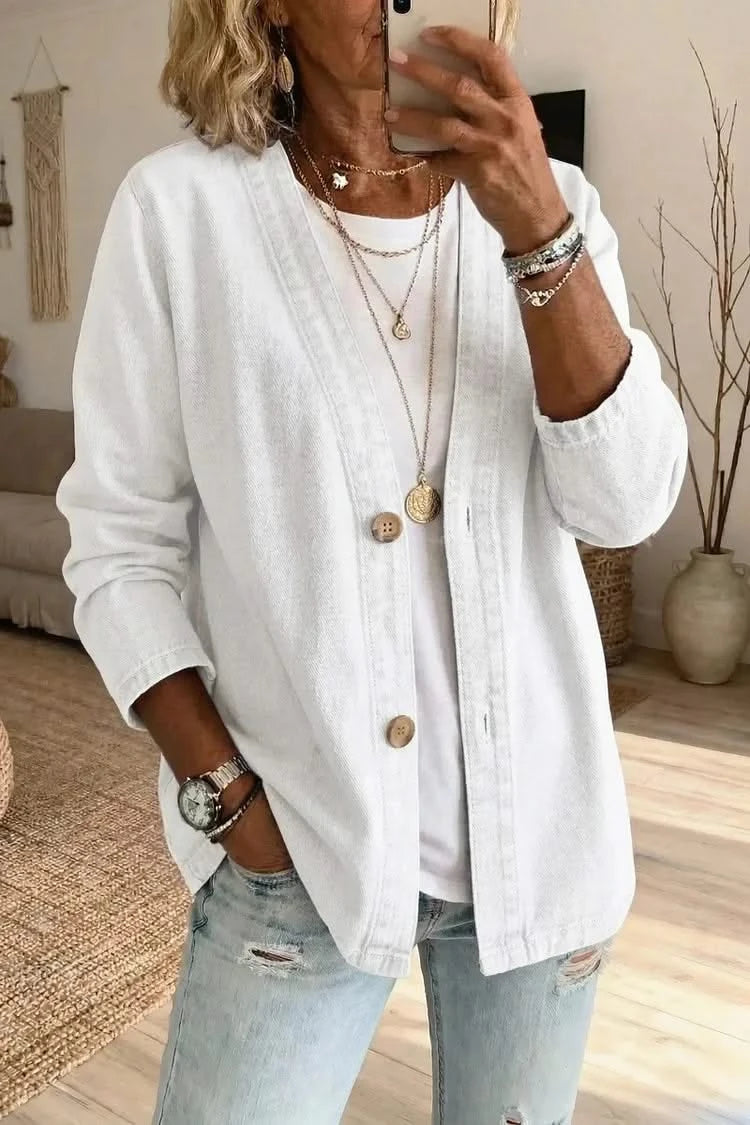 AILSA RELAXED DENIM CARDIGAN