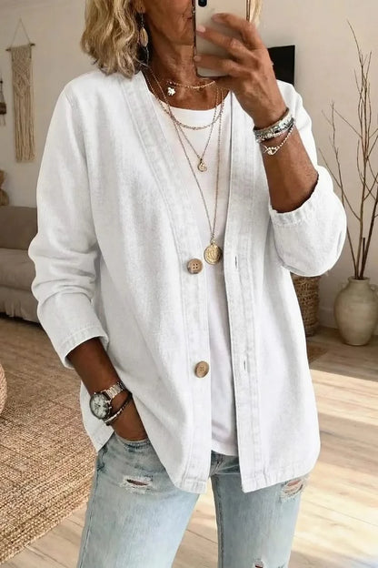 AILSA RELAXED DENIM CARDIGAN