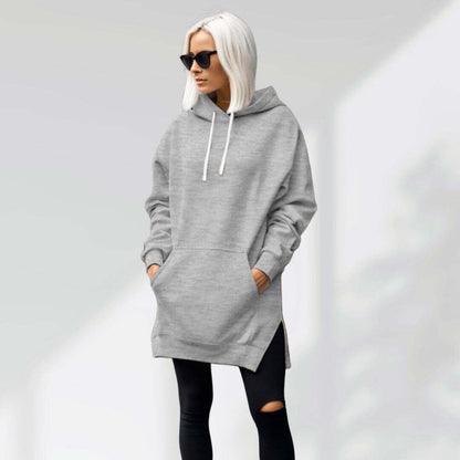 AVELMERE SOFT-FLEECE HOODIE DRESS