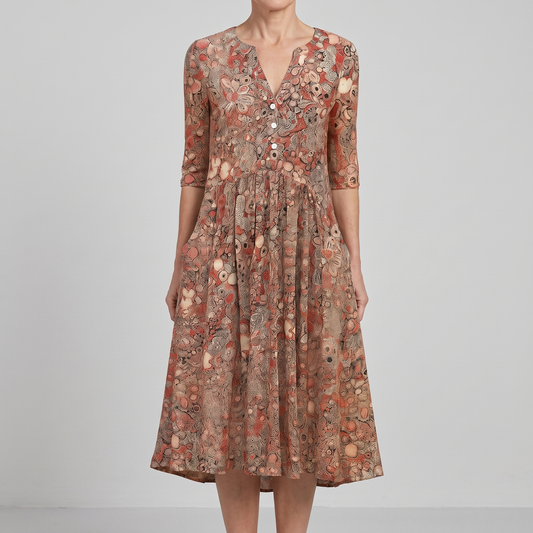 LIORA LUXE V-NECK DRESS