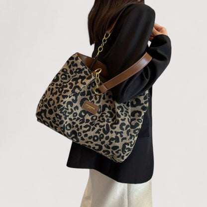 AGNES™ LEOPARD CANVAS BAG