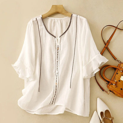 GIA LINEN BLOUSE