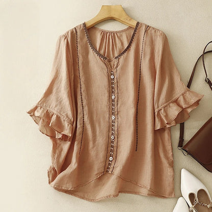 GIA LINEN BLOUSE