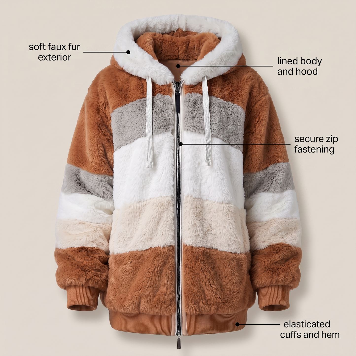 HAVENMERE FUZZY HOODED JACKET
