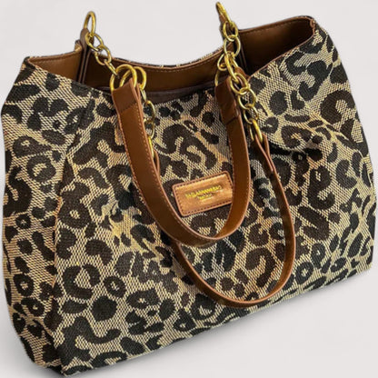 AGNES™ LEOPARD CANVAS BAG