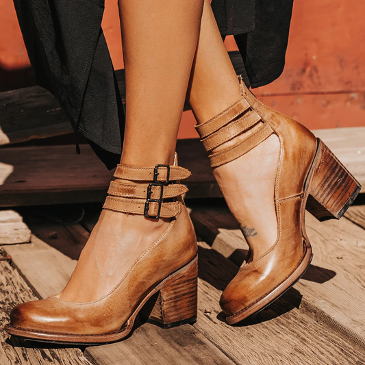 VERONA™ VINTAGE ANKLE STRAP SANDAL HEELS