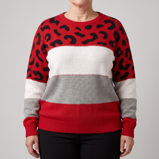 VELORA LEOPARD LUXE SWEATER