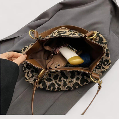 AGNES™ LEOPARD CANVAS BAG
