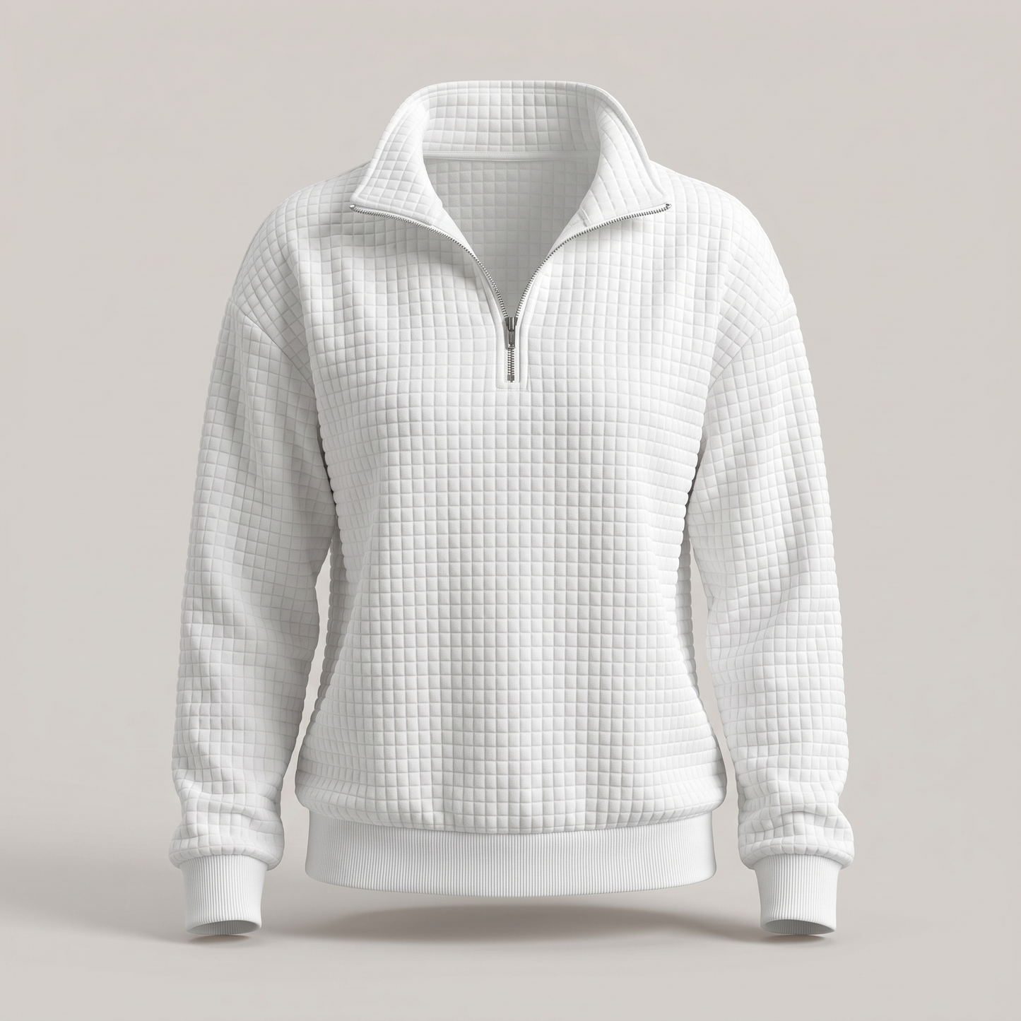 ROSALIE TEXTURED ZIP SWEATER