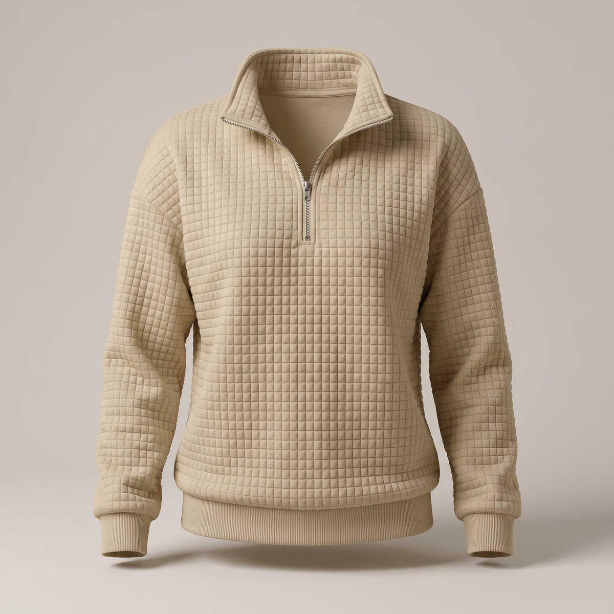 ROSALIE TEXTURED ZIP SWEATER