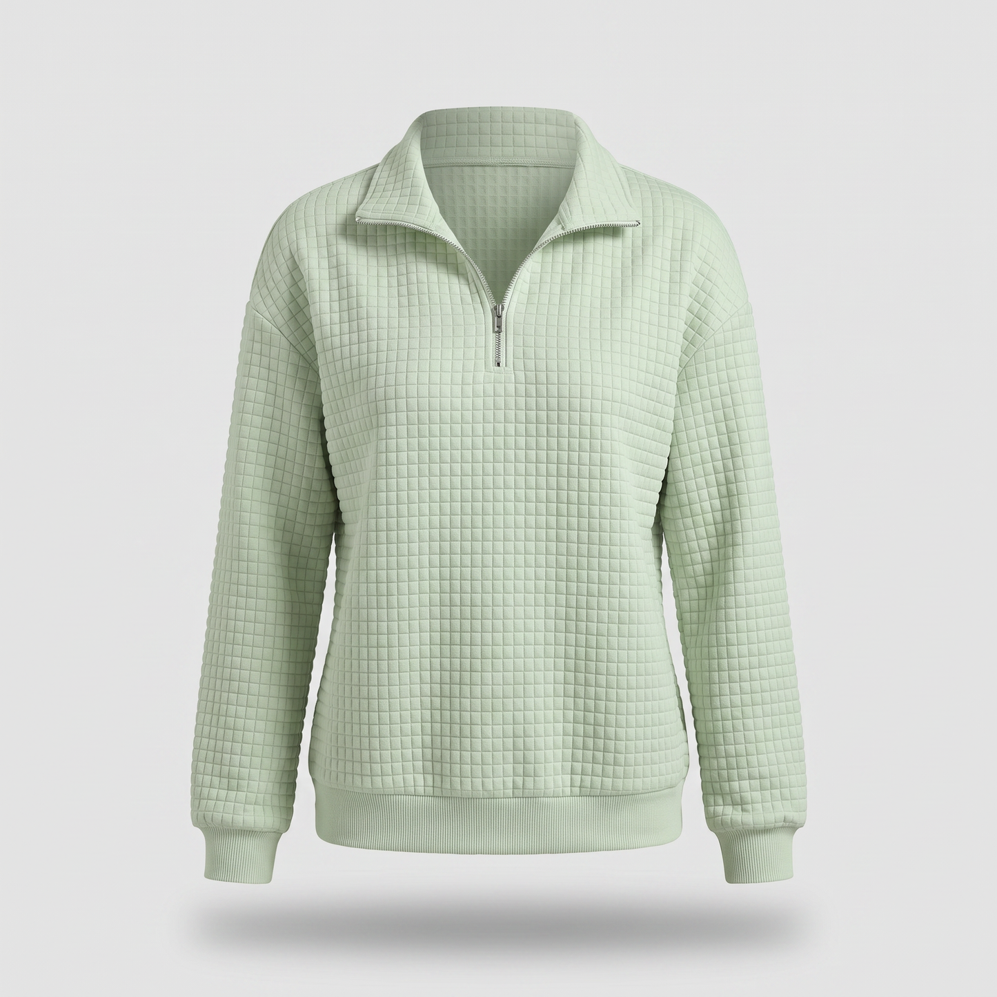 ROSALIE TEXTURED ZIP SWEATER