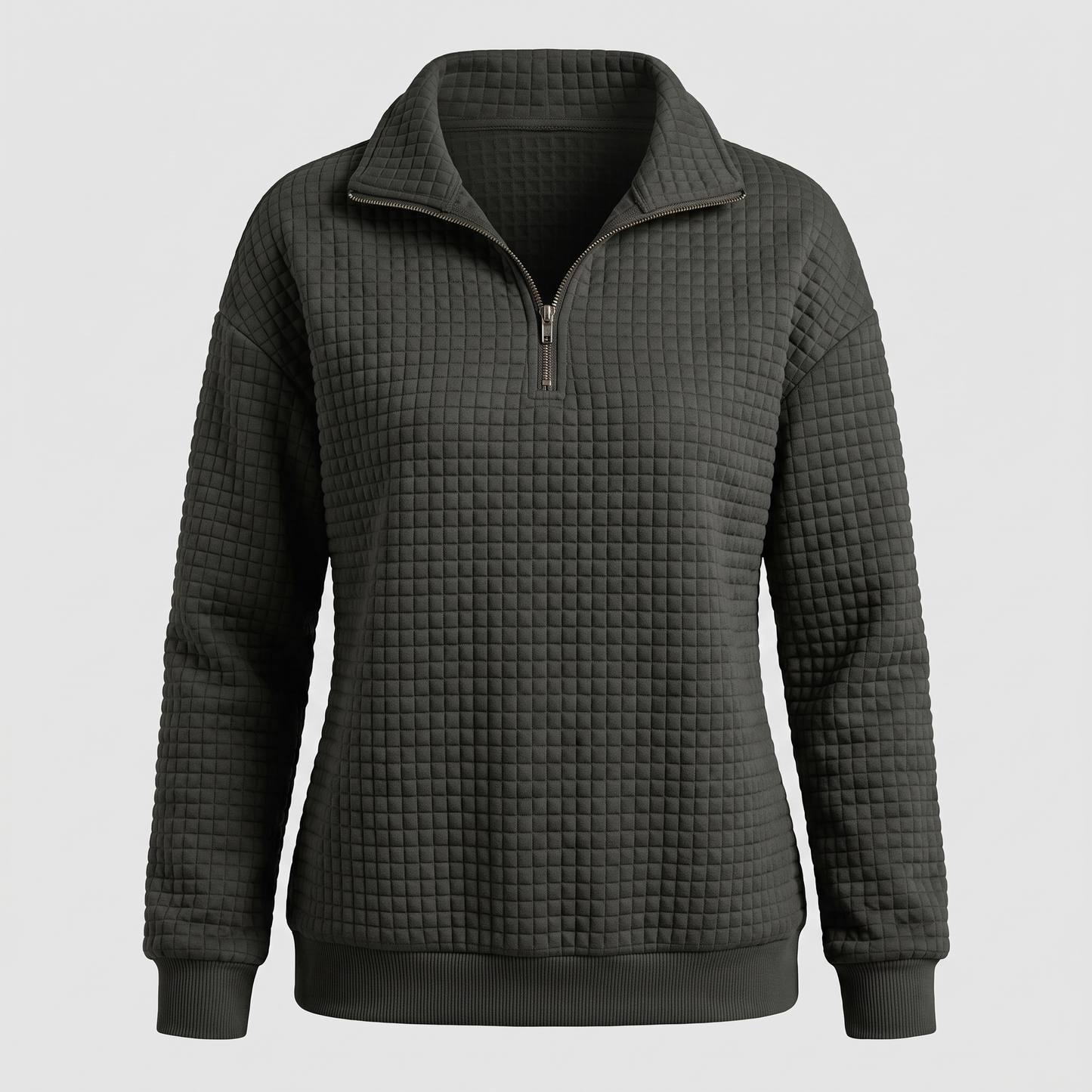 ROSALIE TEXTURED ZIP SWEATER