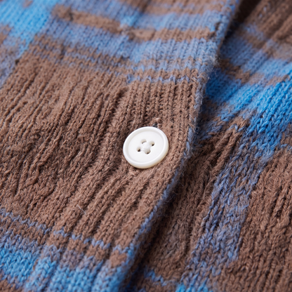 CLARA SAGE PLAID CARDIGAN