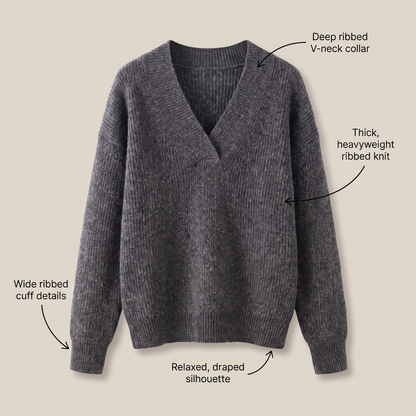 CAMILLE COZY V-NECK KNIT