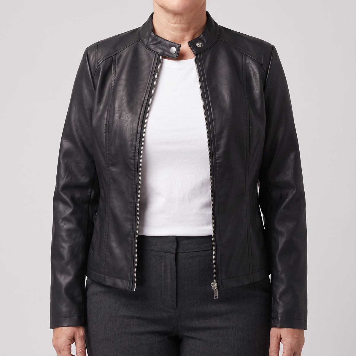 ODETTE CROPPED LEATHER JACKET