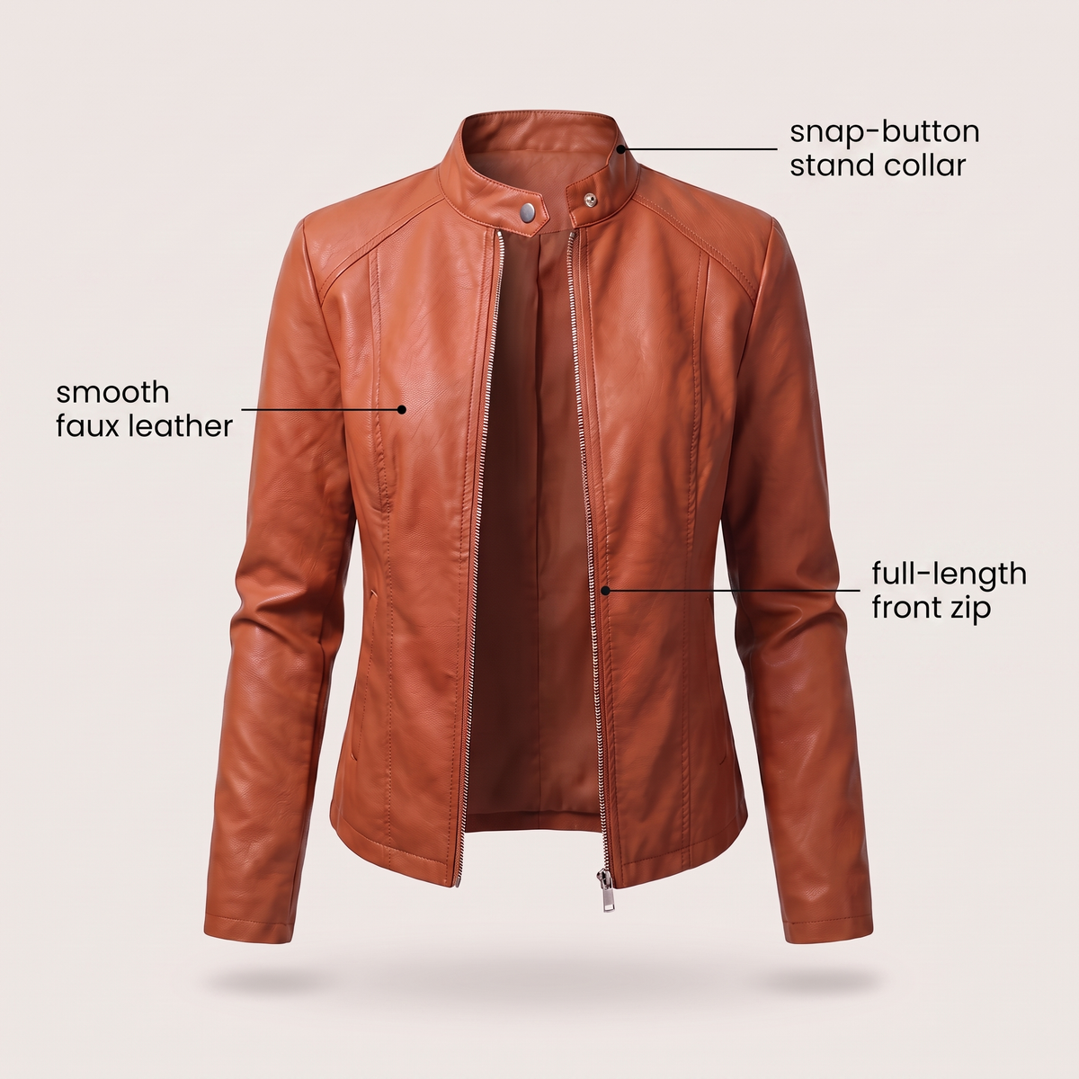 ODETTE CROPPED LEATHER JACKET