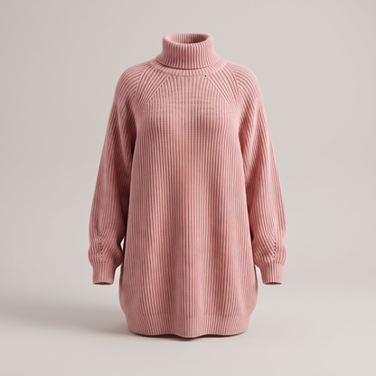 FLORIANA COSY ROLL-NECK DRESS