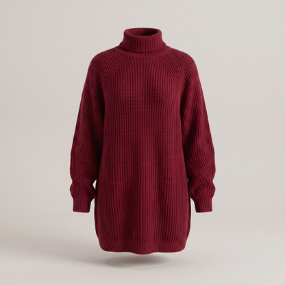 FLORIANA COSY ROLL-NECK DRESS