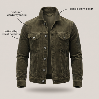 RETRO CORDUROY OVERSHIRT