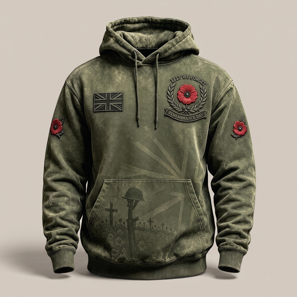 CLASSIC POPPY PRINT HOODIE