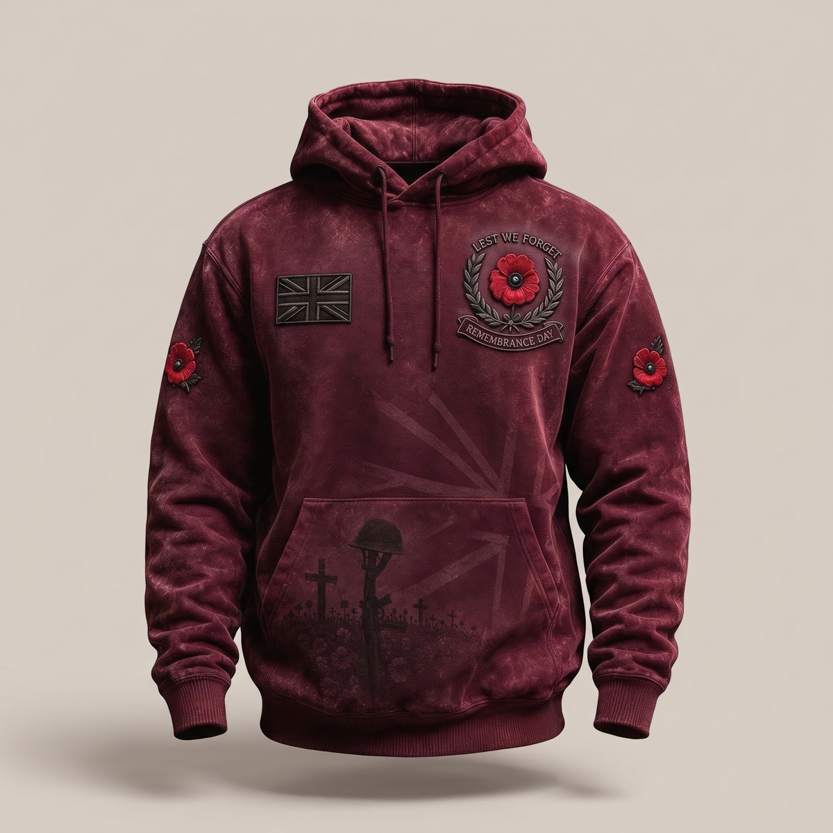CLASSIC POPPY PRINT HOODIE