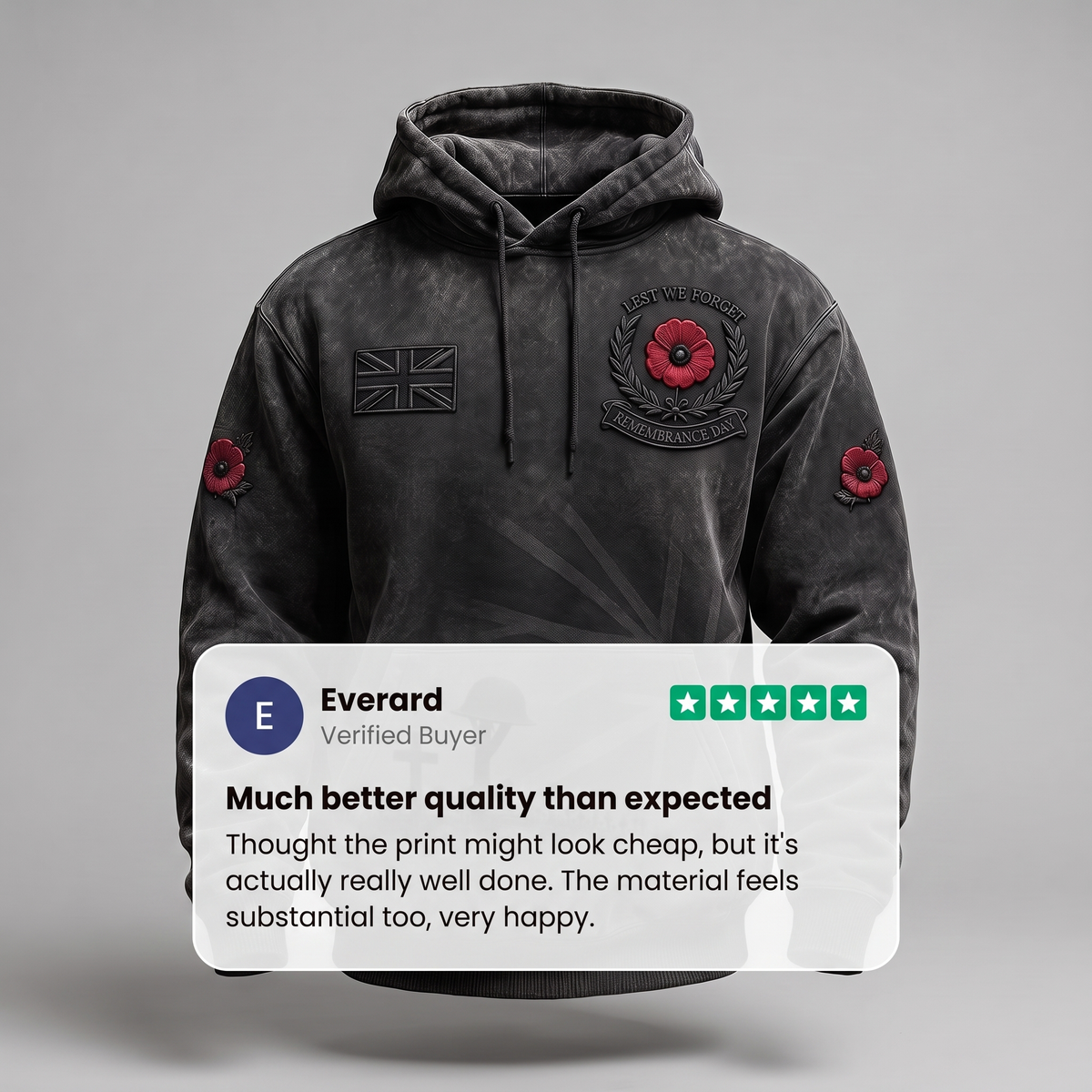 CLASSIC POPPY PRINT HOODIE