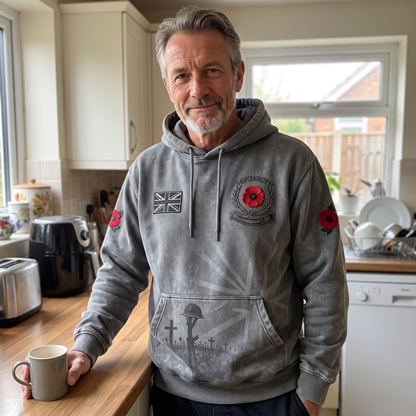 CLASSIC POPPY PRINT HOODIE