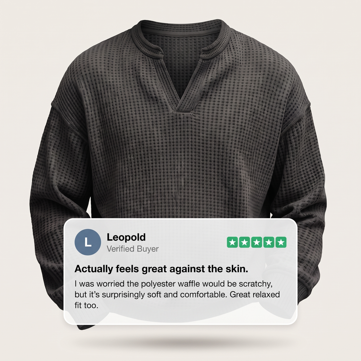 COSY LAYER WAFFLE TOP