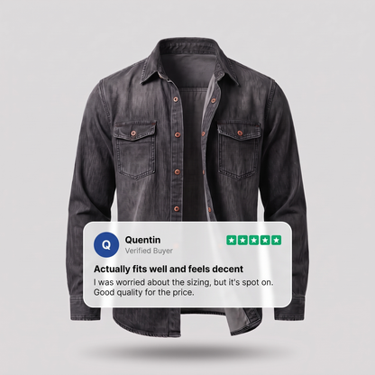 MODERN UTILITY DENIM SHIRT