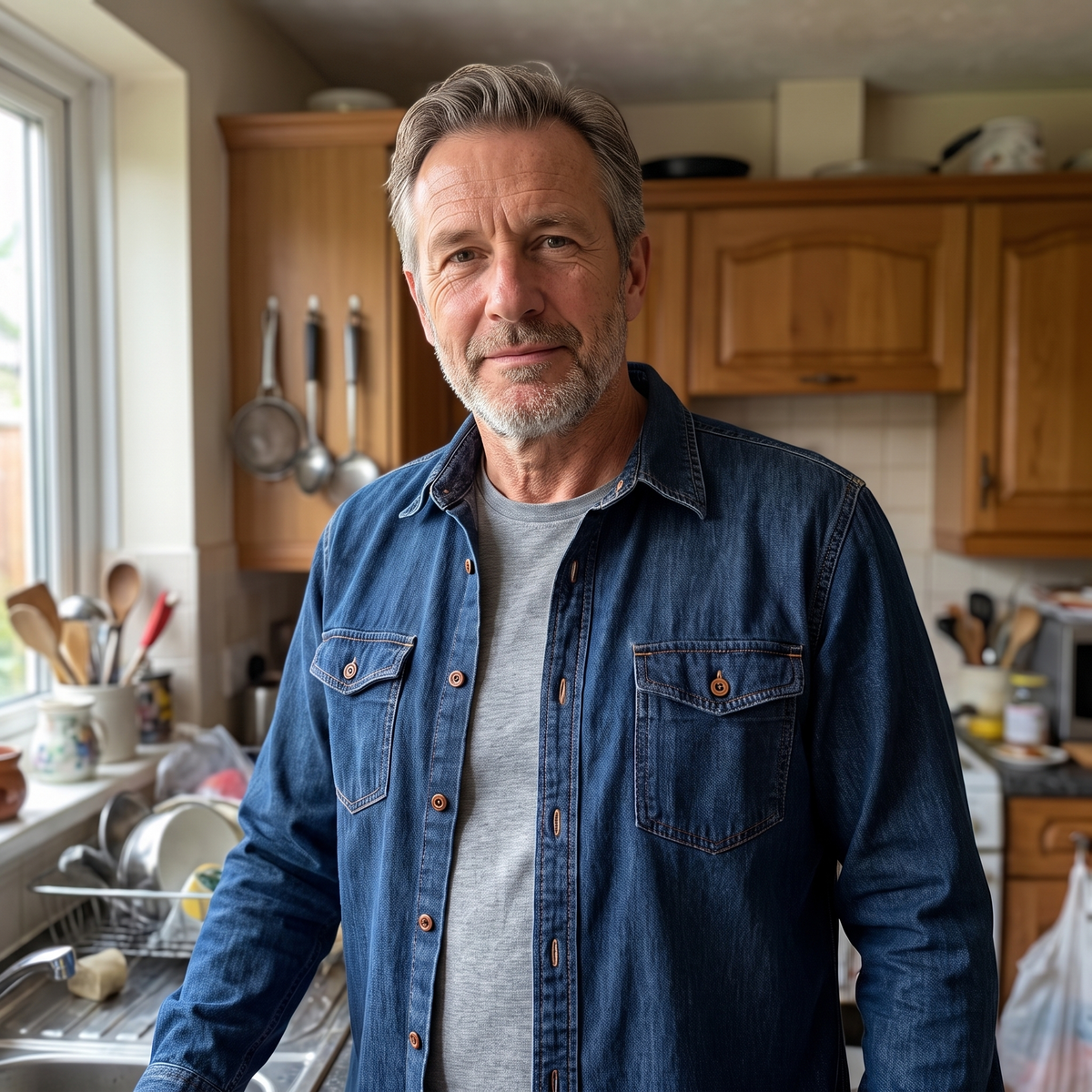 MODERN UTILITY DENIM SHIRT
