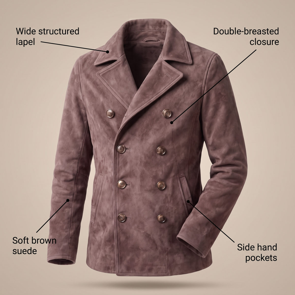 PREMIUM SUEDE TAILORED COAT