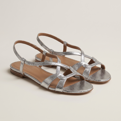 ELEGANT SNAKE EFFECT COMFORT SANDALS