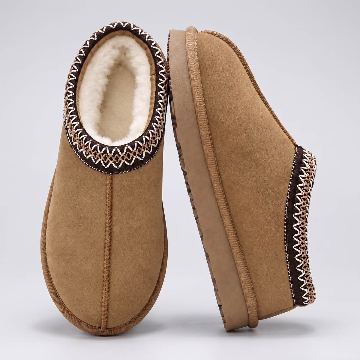 COSY FUR LINED WINTER SLIPPERS