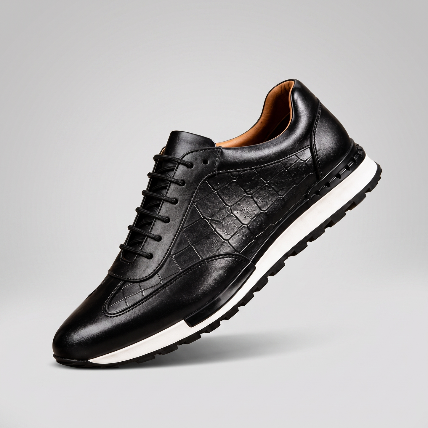 LORENZO LEATHER TRAINERS