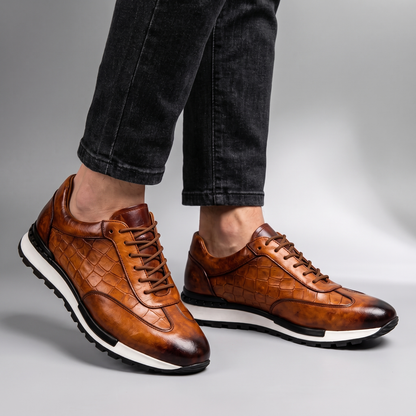 LORENZO LEATHER TRAINERS