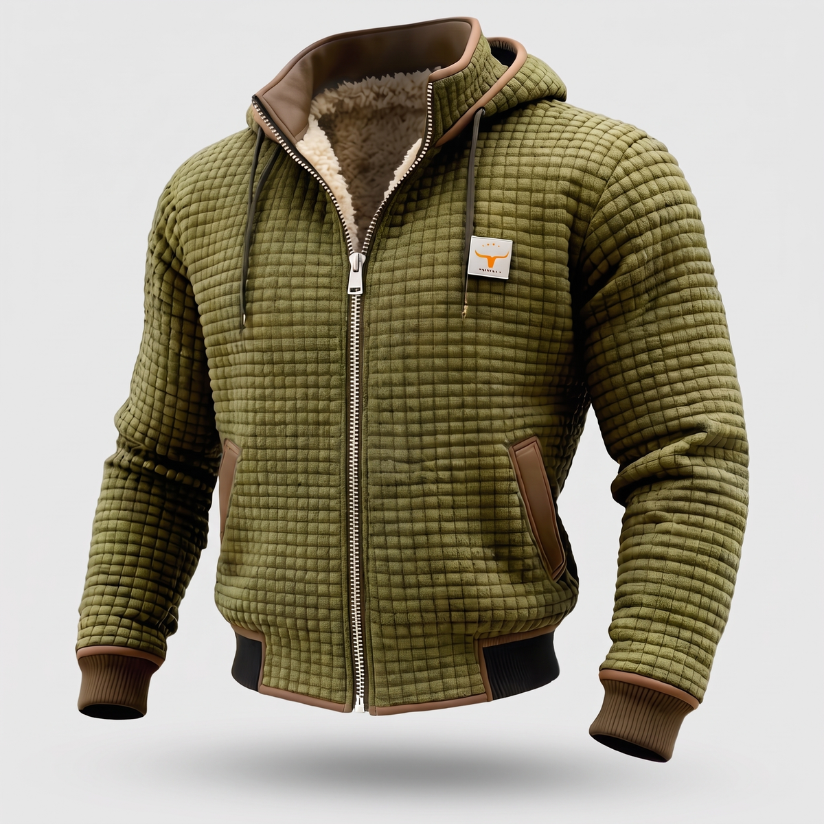 THERMAL WAFFLE FLEECE JACKET