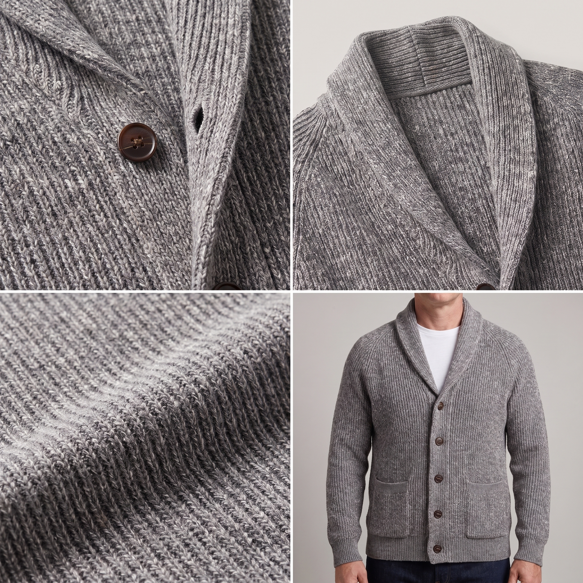 CLASSIC SHAWL COLLAR CARDIGAN
