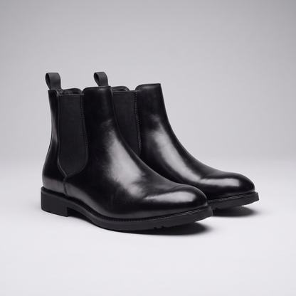 POLISHED LEATHER CHELSEA BOOTS