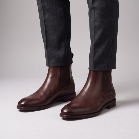 POLISHED LEATHER CHELSEA BOOTS