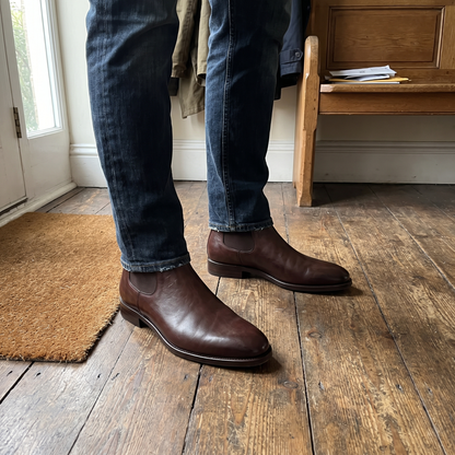 POLISHED LEATHER CHELSEA BOOTS