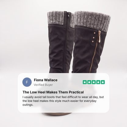 COSY KNIT TOP KNEE HIGH BOOTS
