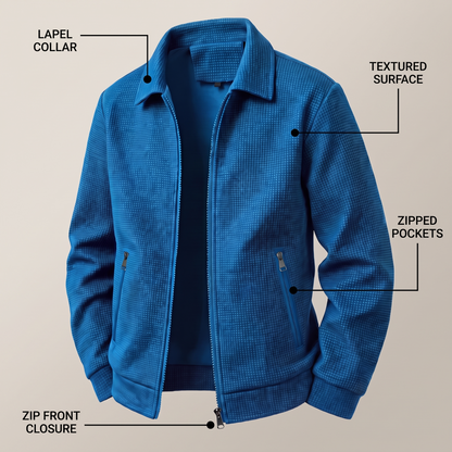 HARBOUR TEXTURED ZIP JACKET