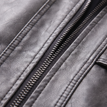 RUGGED UTILITY LEATHER JACKET