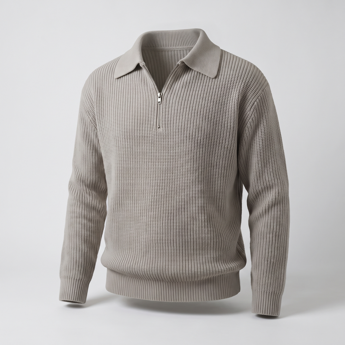CLASSIC TEXTURED ZIP JUMPER
