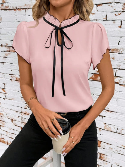 BETHANY COLOUR BLOCK SHORT SLEEVE SHIRT