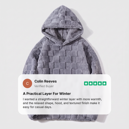 COSY WAFFLE KNIT HOODIE