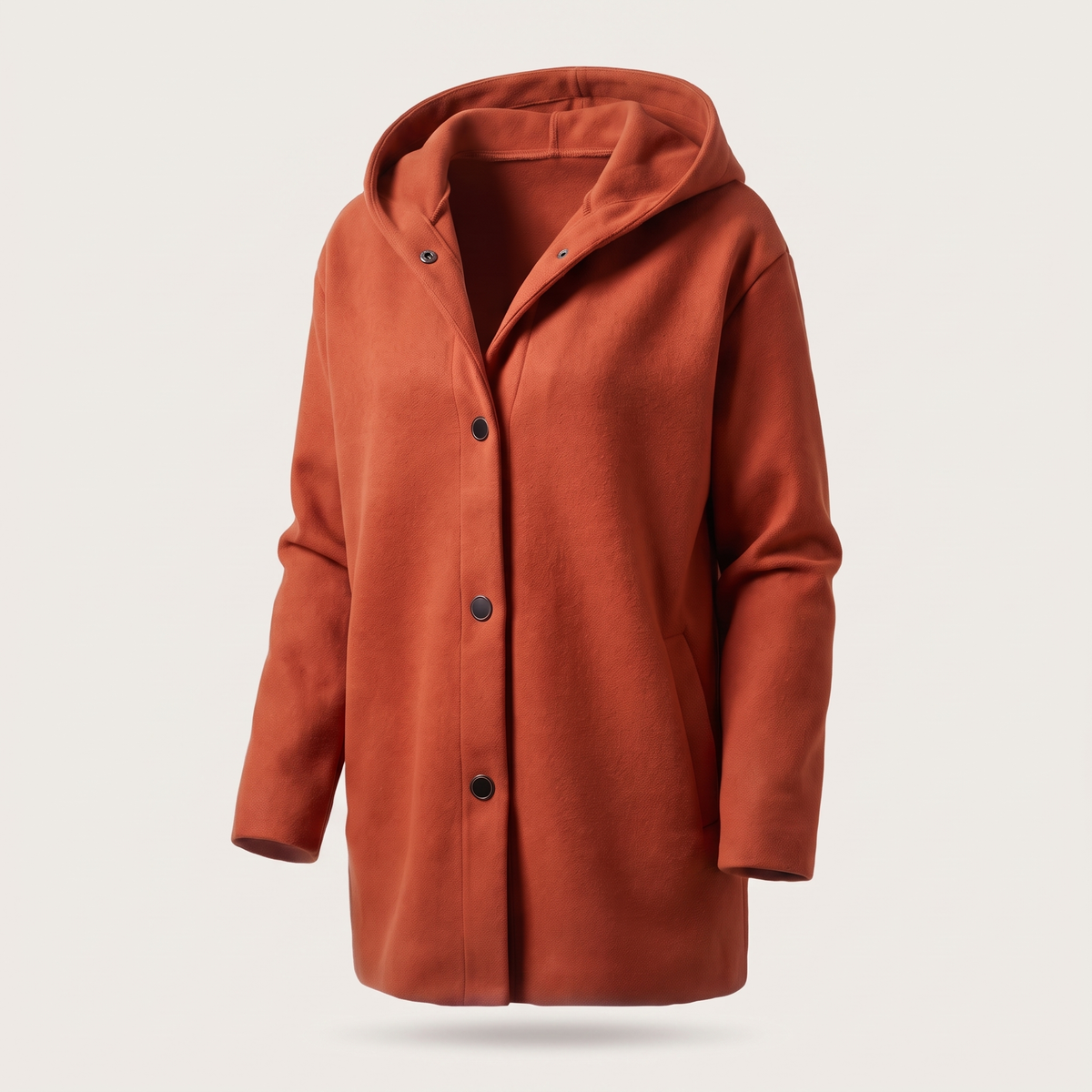 CLASSIC HOODED BUTTON COAT