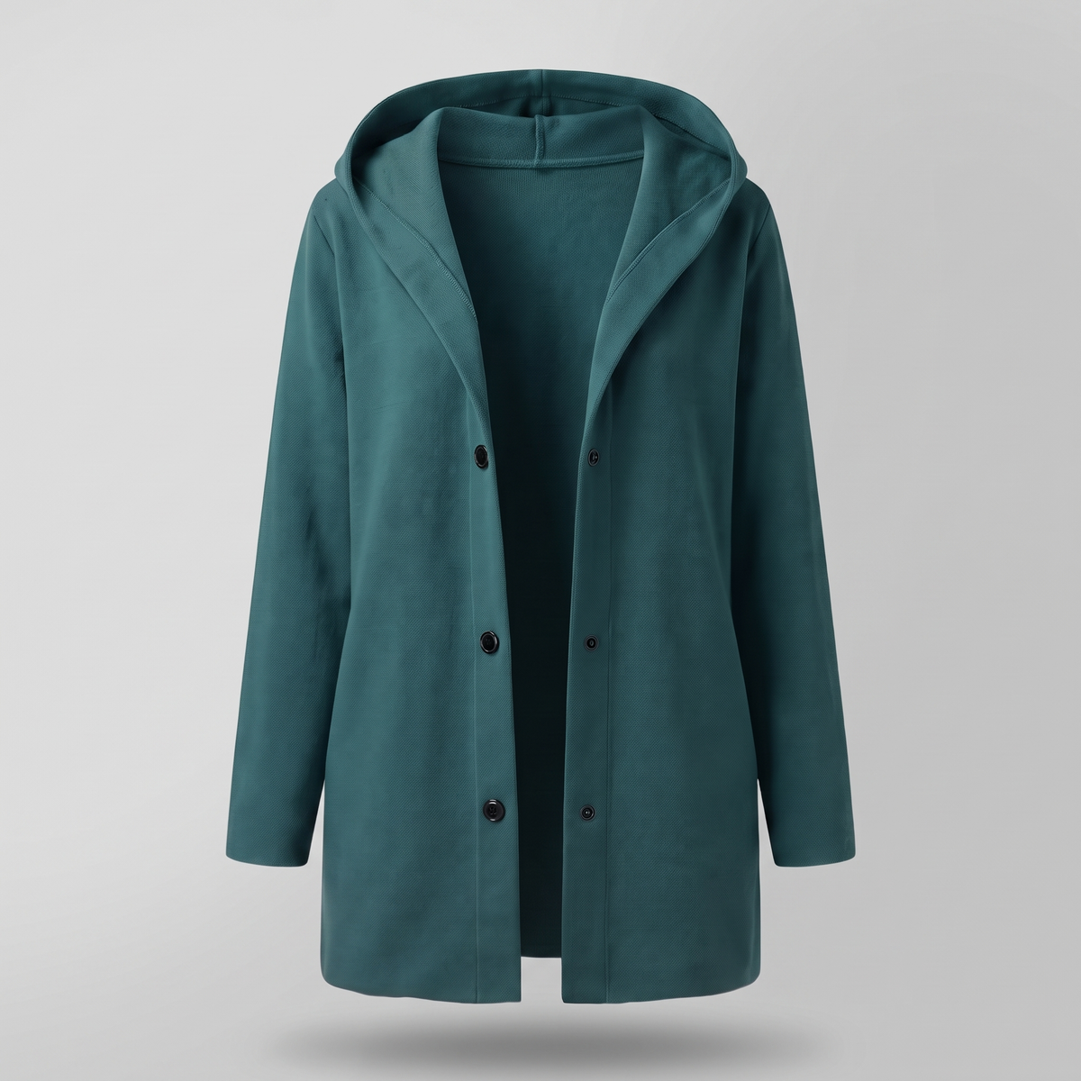 CLASSIC HOODED BUTTON COAT